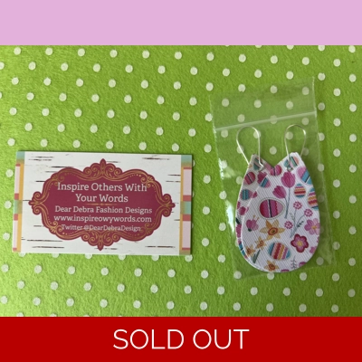 Easter eggs with flowers light Weight faux leather dangle earrings